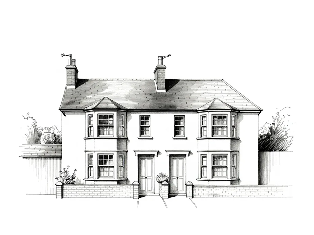 Illustration of a Semi-detached house